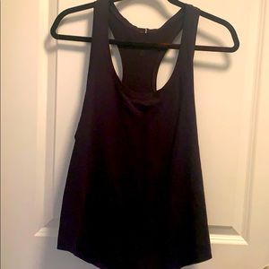 Lululemon black racer back tank, size 6